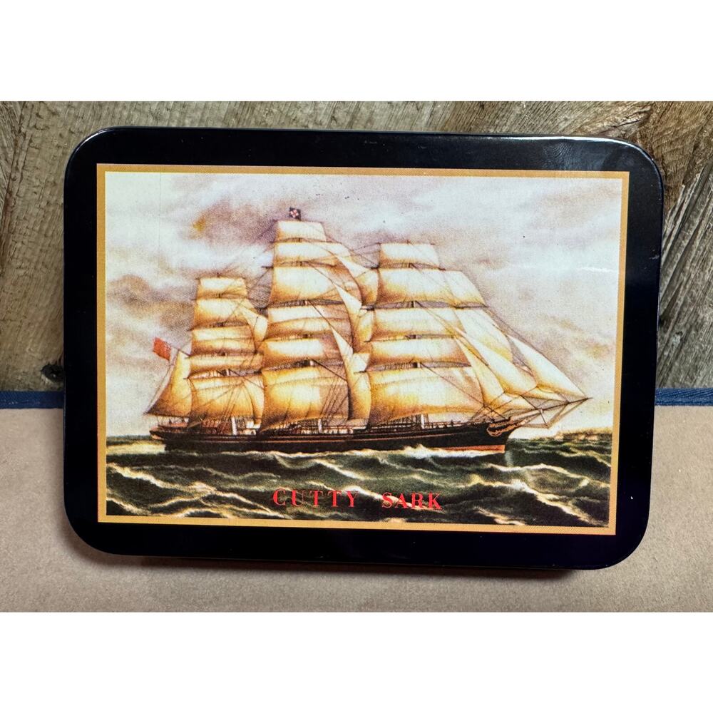 Vtg Clipper Ships Double Deck Card Set "Cutty Sark" Both Decks Sealed in Tin